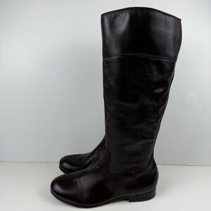 Arturo Chiang Cosmo Black Leather Riding Boots Size 8.5